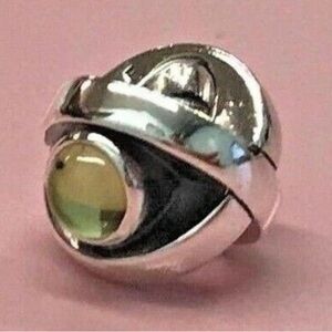 PANDORA Peridot August Eye Charm / Bead .925 sterling silver EUC